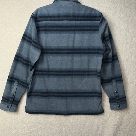 Jetty Concordia Fleece Lined Shacket Mens Large Gray Plaid Snap Pockets NWT - Picture 9 of 11
